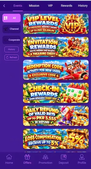 
### Bonuses and Promotions

* **Welcome Offers:** New users may see introductory in-app offers.
* **Daily Activities:** Selected activities may provide points or achievement rewards.
* **Seasonal Events:** Special events can introduce temporary in-app content.
* **New User Promotions:** New accounts may receive access to selected platform activities.
* **Update Events:** New versions may include limited-time features or promotional activities.
